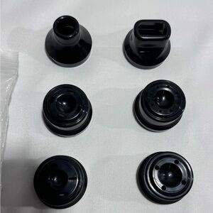 Omega Juicer 8003 8004 8005 8006 Nozzle‎ Caps Set Replacement Parts Black